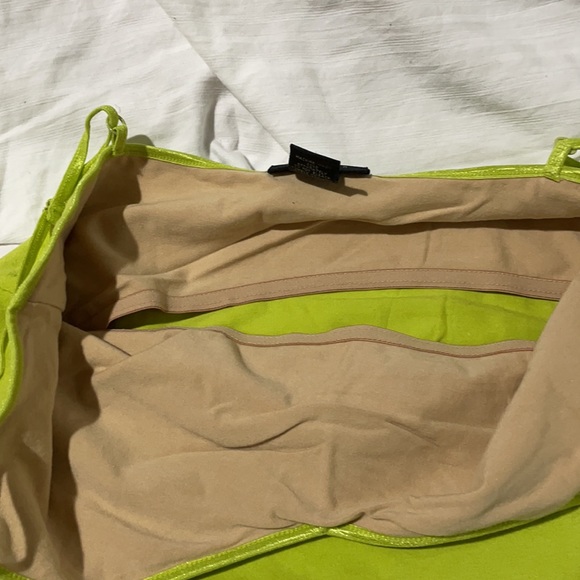 The limited L lime green tank shelf bra adjustable straps worn once euc - Picture 4 of 9